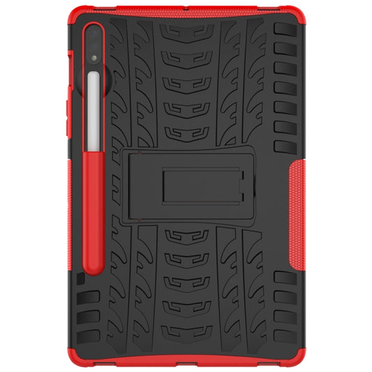 For Samsung Galaxy Tab S9 / S7 / S8 Tire Texture TPU + PC Tablet Case(Red) by buy2fix