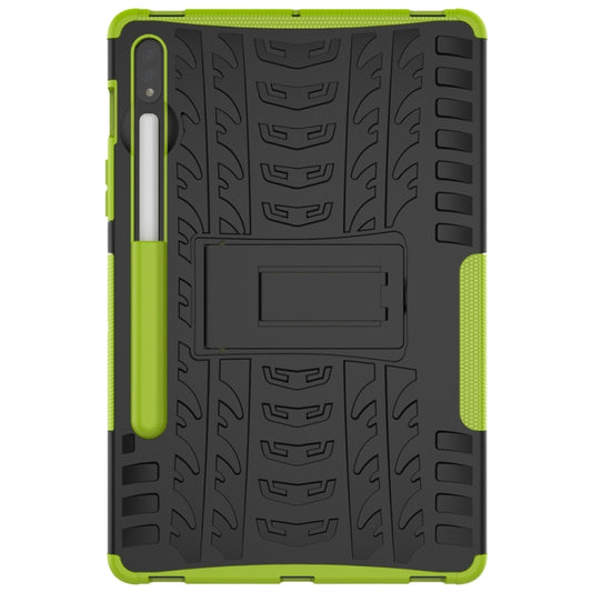 For Samsung Galaxy Tab S9 / S7 / S8 Tire Texture TPU + PC Tablet Case(Green) by buy2fix