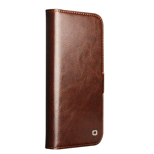 For iPhone 17 QIALINO Classic 103 Buckle Genuine Leather Phone Case(Brown) - iPhone 17 Cases by QIALINO | Online Shopping UK | buy2fix