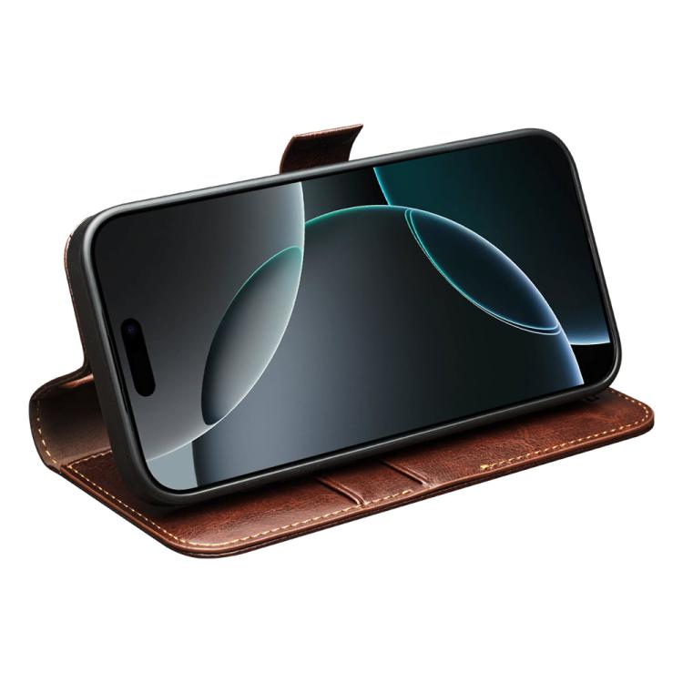 For iPhone 17 Pro QIALINO Classic 103 Buckle Genuine Leather Phone Case(Brown) - iPhone 17 Pro Cases by QIALINO | Online Shopping UK | buy2fix