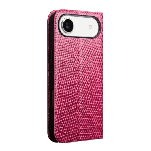 For iPhone Air QIALINO Little Crocodile Texture Genuine Leather Phone Case(Rose Red) - iPhone Air Cases by QIALINO | Online Shopping UK | buy2fix
