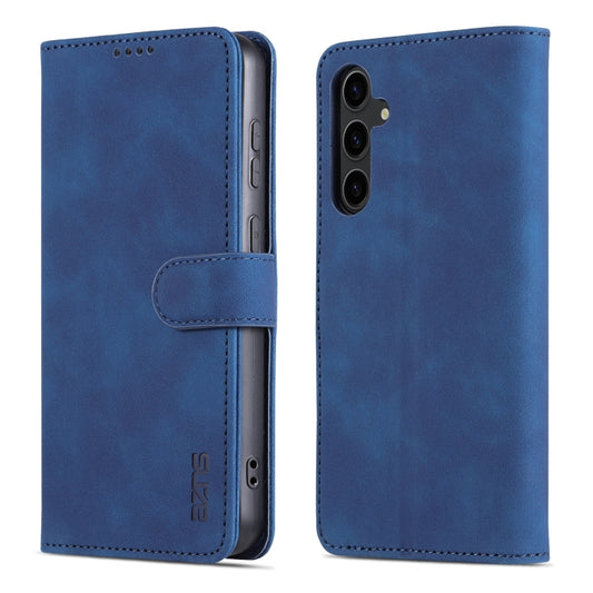 For Samsung Galaxy S24 5G AZNS Skin Feel Calf Texture Flip Leather Phone Case(Blue) by AZNS