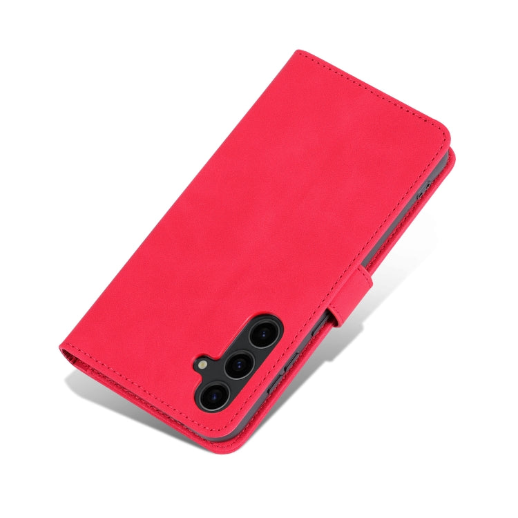 For Samsung Galaxy S24 5G AZNS Skin Feel Calf Texture Flip Leather Phone Case(Red) by AZNS