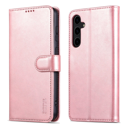 For Samsung Galaxy S24+ 5G AZNS Skin Feel Calf Texture Flip Leather Phone Case(Rose Gold) by AZNS