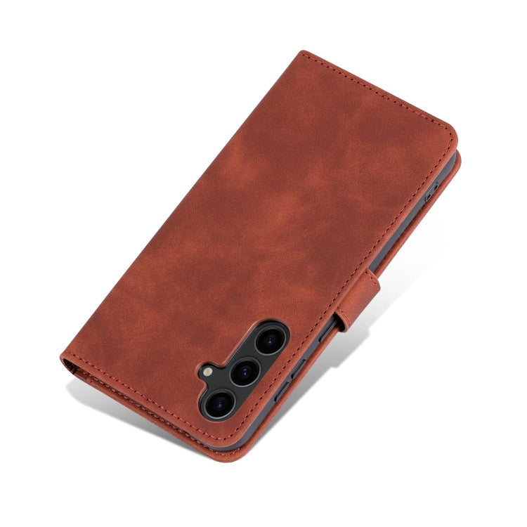 For Samsung Galaxy S24+ 5G AZNS Skin Feel Calf Texture Flip Leather Phone Case(Brown) by AZNS