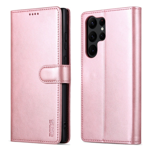 For Samsung Galaxy S24 Ultra 5G AZNS Skin Feel Calf Texture Flip Leather Phone Case(Rose Gold) by AZNS