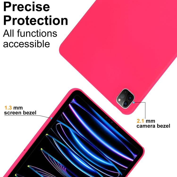 For iPad Pro 12.9 2018/2020/2021/2022 Oil Spray Skin-friendly TPU Tablet Case(Rose Red) - iPad Pro 12.9 (2022/2021) Cases by buy2fix | Online Shopping UK | buy2fix