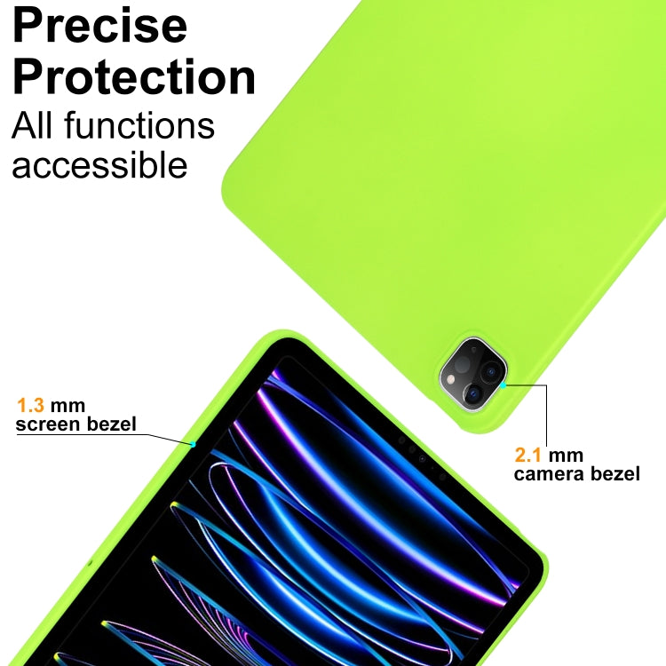 For iPad Pro 13 2025 / 2024 Oil Spray Skin-friendly TPU Tablet Case(Fluorescent Green) by buy2fix