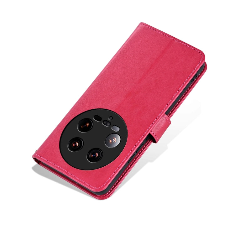 For Xiaomi 14 Ultra AZNS Sheepskin Texture Flip Leather Phone Case(Red) by AZNS