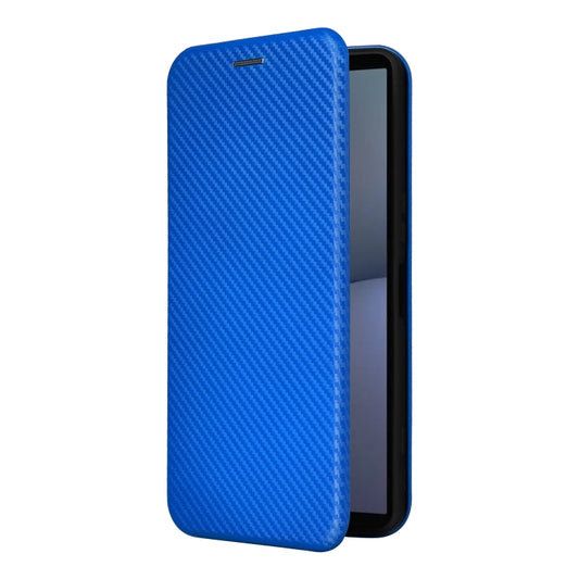 For Sony Xperia 1 VI 2024 Carbon Fiber Texture Flip Leather Phone Case(Blue) by buy2fix