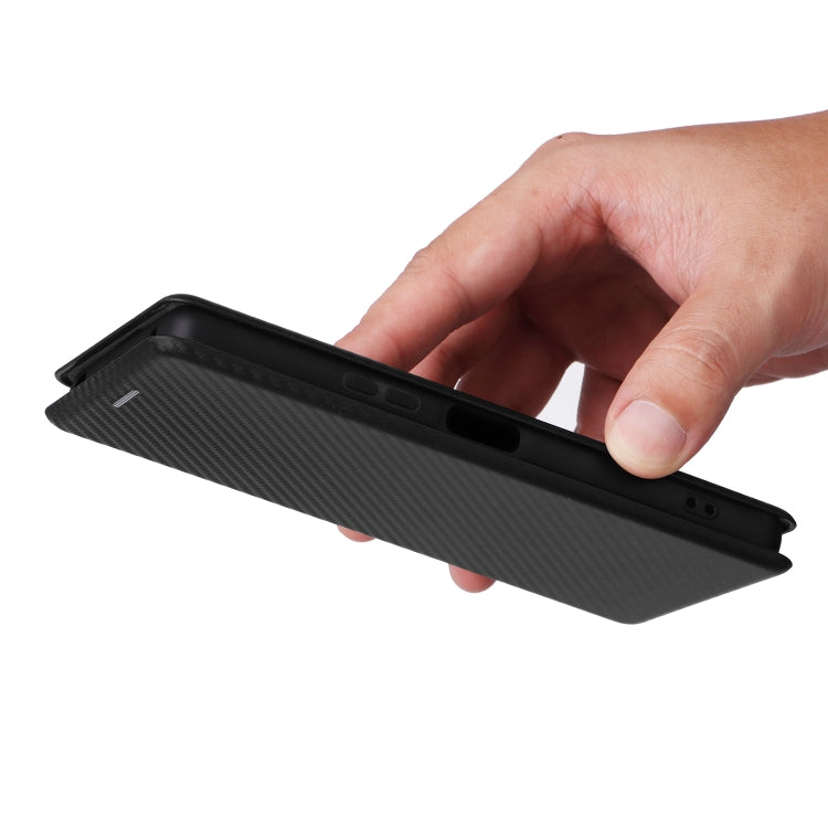 For Sony Xperia 10 VI 2024 Carbon Fiber Texture Flip Leather Phone Case(Black) by buy2fix