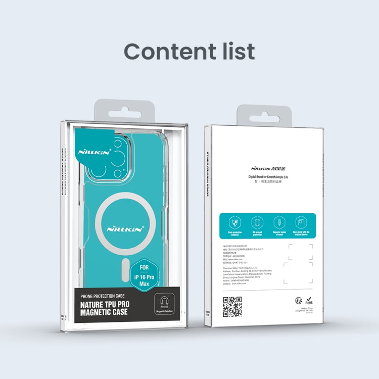 For iPhone 16 Pro Max NILLKIN Ultra Clear Magsafe PC + TPU Phone Case(Blue) by NILLKIN