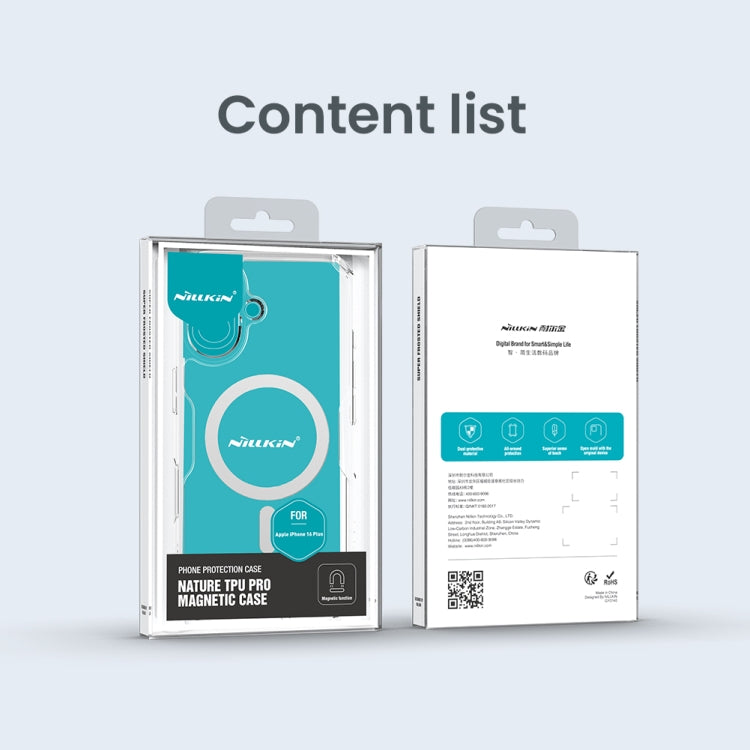 For iPhone 16 Plus NILLKIN Ultra Clear Magsafe PC + TPU Phone Case(Transparent) by NILLKIN