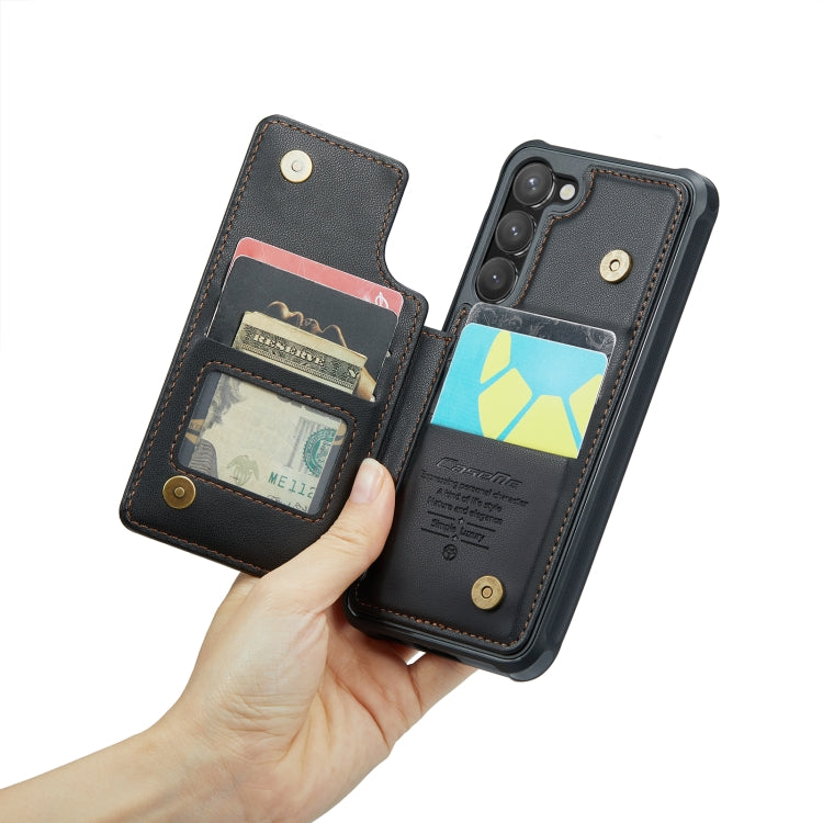 For Samsung Galaxy S23 5G CaseMe C22 Card Slots Holder RFID Anti-theft Phone Case(Black) by CaseMe