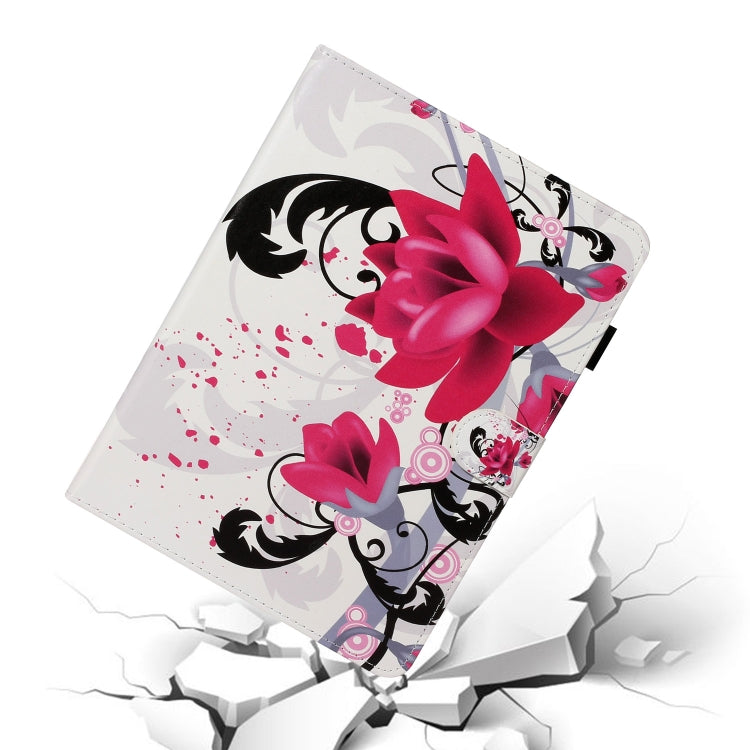 For iPad Pro 11 (2020) Colored Drawing Pattern Horizontal Flip PU Leather Tablet Case with Holder & Card Slot & Sleep / Wake-up Function(Flowers) - iPad Pro 11 (2020) Cases by buy2fix | Online Shopping UK | buy2fix