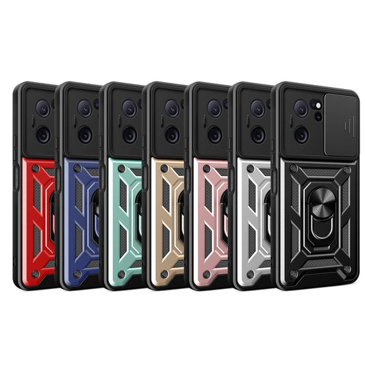 For Xiaomi Redmi K60 Ultra 5G Sliding Camera Cover Design TPU Hybrid PC Phone Case(Black) by buy2fix