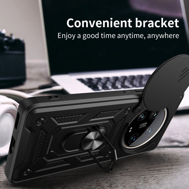 For Xiaomi 14 Ultra Sliding Camera Cover Design TPU Hybrid PC Phone Case(Silver) by buy2fix