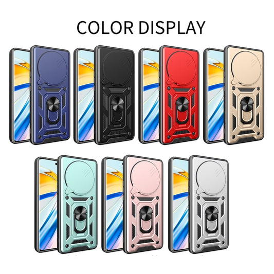 For Xiaomi Redmi A3 Sliding Camera Cover Design TPU Hybrid PC Phone Case(Blue) by buy2fix