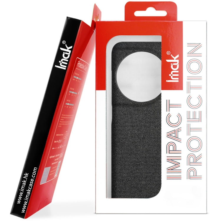 For Sony Xperia 1 V imak Ruiyi Series Cloth Texture PU + PC Phone Case(Dark Grey) by imak