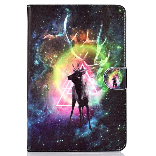 For 8 inch Universal Tablet PC Colored Drawing Pattern Horizontal Flip PU Leather Case with Holder & Card Slot(Starry Deer) - 7 inch by buy2fix | Online Shopping UK | buy2fix
