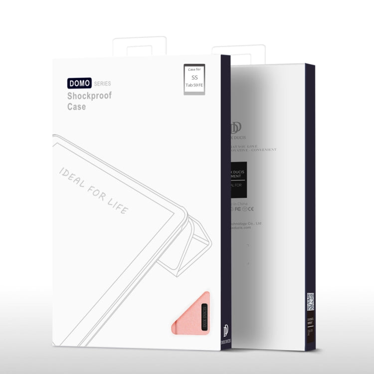 For Samsung Galaxy Tab S9 FE / S10 FE DUX DUCIS Domo Series Magnetic Flip Leather Tablet Case(Pink) by DUX DUCIS