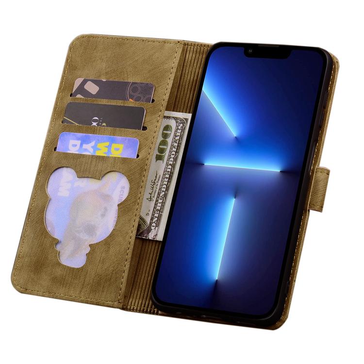 For iPhone Air Cartoon Sakura Cat Embossed Leather Phone Case(Brown) - iPhone Air Cases by buy2fix | Online Shopping UK | buy2fix
