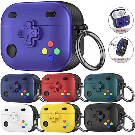 For AirPods Pro 2 Game Console Shape Wireless Earphones Protective Case(Purple) by buy2fix