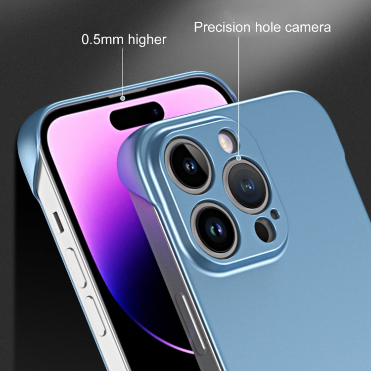For iPhone 15 Plus Frameless Metallic Paint Hybrid PC Phone Case(Space Silver) by buy2fix