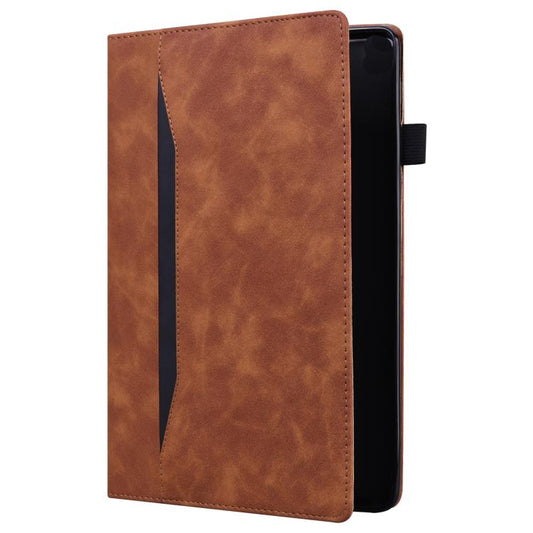 For Samsung Galaxy Tab S10 FE+ Splicing Shockproof Leather Tablet Case(Brown) - Galaxy Tab S10 FE+ by buy2fix | Online Shopping UK | buy2fix