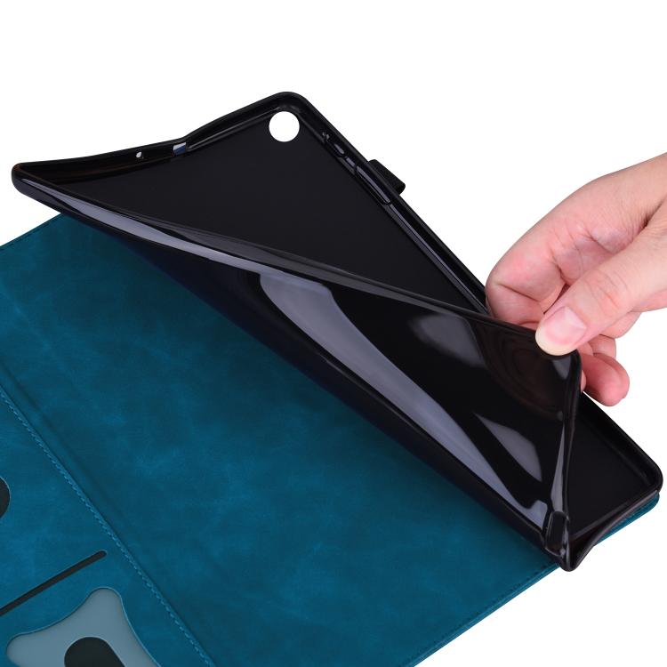 For Samsung Galaxy Tab S10 FE+ Splicing Shockproof Leather Tablet Case(Blue) - Galaxy Tab S10 FE+ by buy2fix | Online Shopping UK | buy2fix