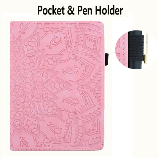 For Samsung Galaxy Tab S11 / S10 / S9 FE Calf Texture Embossed Leather Tablet Case(Pink) by buy2fix