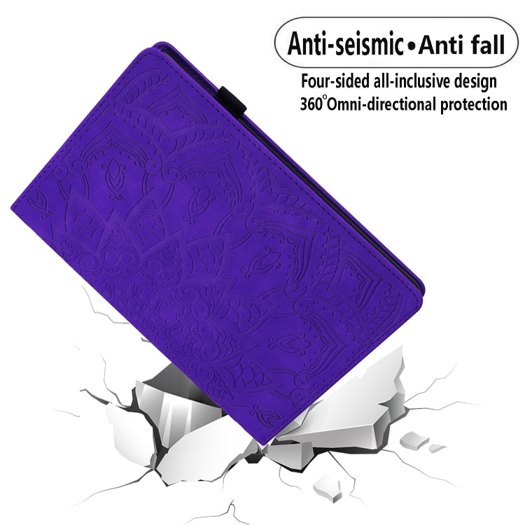 For Samsung Galaxy Tab S10 Ultra/ S11 Ultra Calf Texture Embossed Leather Tablet Case(Purple) by buy2fix