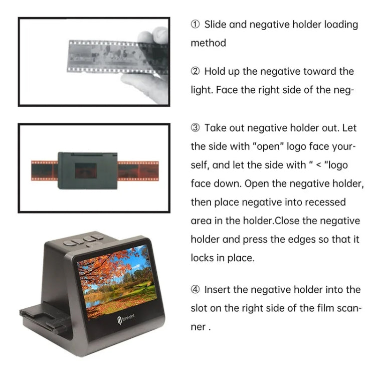 Tonivent TON171 22 Mega Pixels 5 inch HD Screen Film Scanner(UK Plug) by buy2fix