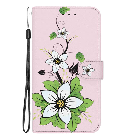 For OnePlus 11 Crystal Texture Colored Drawing Leather Phone Case(Lily) by buy2fix