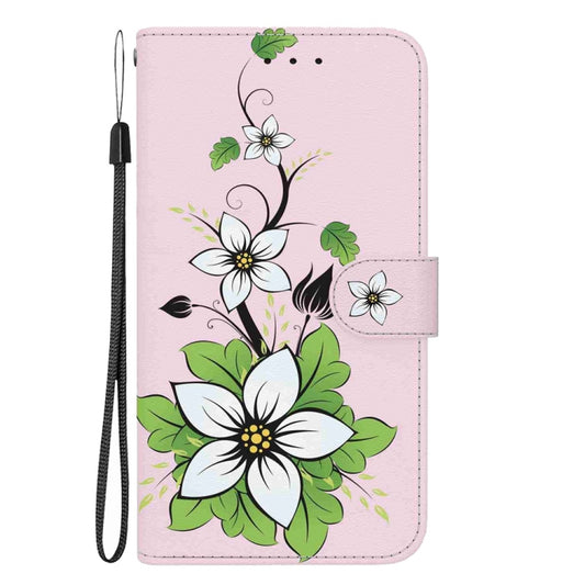 For OnePlus 13 Crystal Texture Colored Drawing Leather Phone Case(Lily) by buy2fix