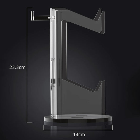 For PS4 / PS5 YX029 Headphone Gamepad Desktop Display Holder(Transparent+Black) by buy2fix