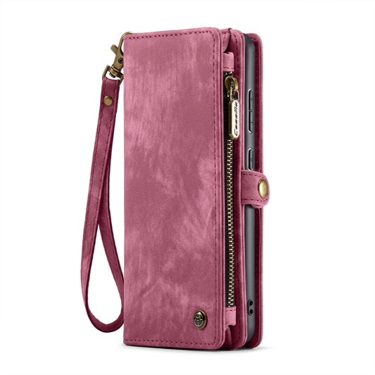 For Samsung Galaxy A55 5G CaseMe 008 Multifunctional Zipper Wallet Leather Phone Case with Lanyard(Red) by CaseMe
