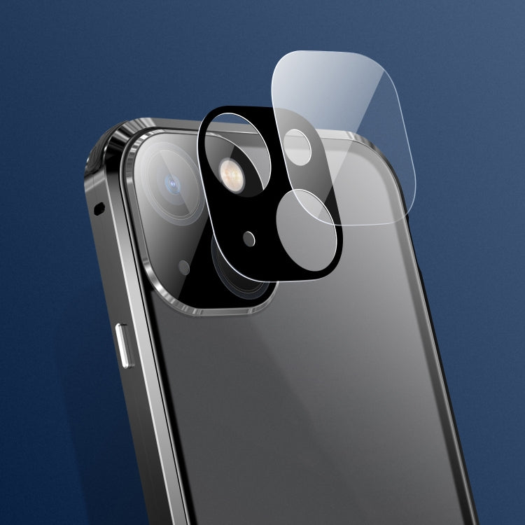 For iPhone 15 Pro Max Anti-peeping Magnetic Tempered Glass Phone Case(Blue) by buy2fix