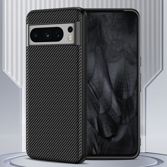 For Google Pixel 9 / 9 Pro Ultra-thin Carbon Fiber Texture Printing Phone Case(Gold) by buy2fix