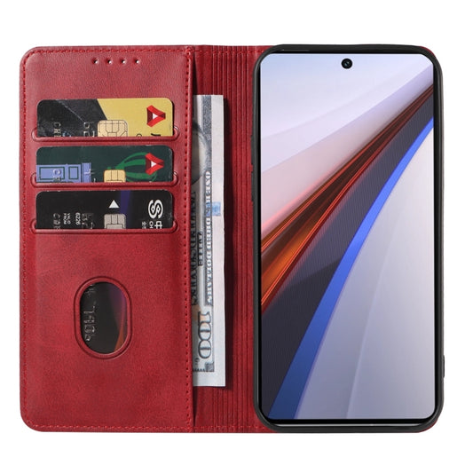 For vivo iQOO 12 Magnetic Closure Leather Phone Case(Red) by buy2fix