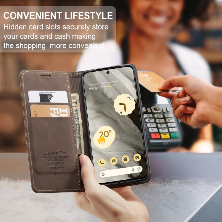 For Google Pixel 8 CaseMe 013 Multifunctional Horizontal Flip Leather Phone Case(Coffee) by CaseMe
