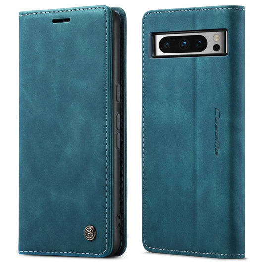 For Google Pixel 8 Pro CaseMe 013 Multifunctional Horizontal Flip Leather Phone Case(Blue) by CaseMe