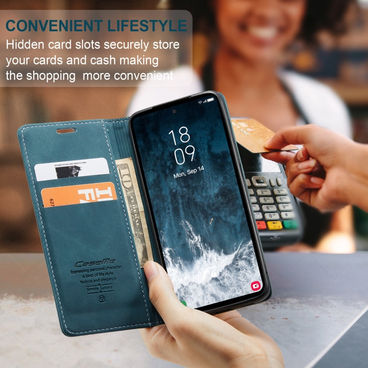 For Samsung Galaxy S23 FE 5G CaseMe 013 Multifunctional Horizontal Flip Leather Phone Case(Blue) by CaseMe