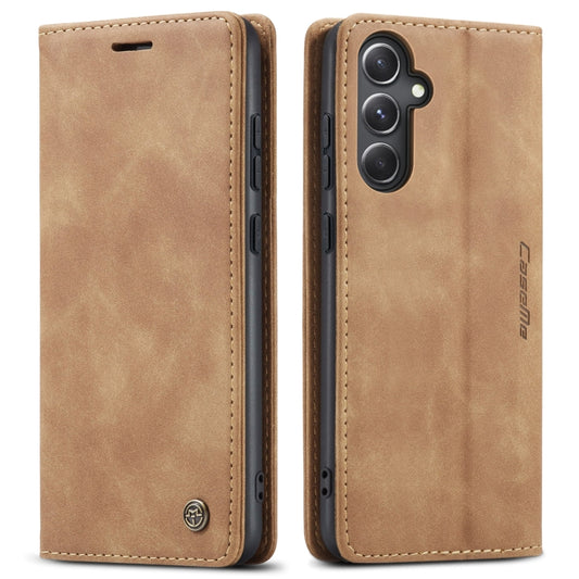 For Samsung Galaxy S23 FE 5G CaseMe 013 Multifunctional Horizontal Flip Leather Phone Case(Brown) by CaseMe