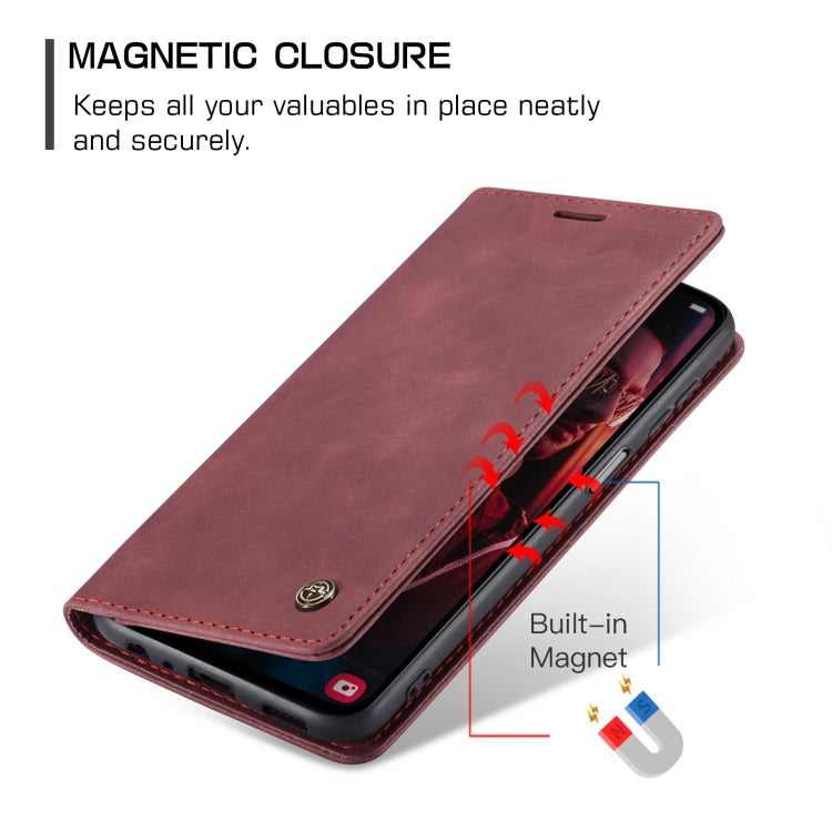 For Samsung Galaxy A15 5G CaseMe 013 Multifunctional Horizontal Flip Leather Phone Case(Wine Red) by CaseMe