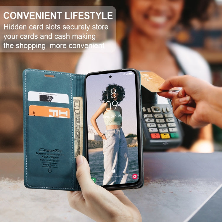 For Samsung Galaxy A55 5G CaseMe 013 Multifunctional Horizontal Flip Leather Phone Case(Blue) by CaseMe