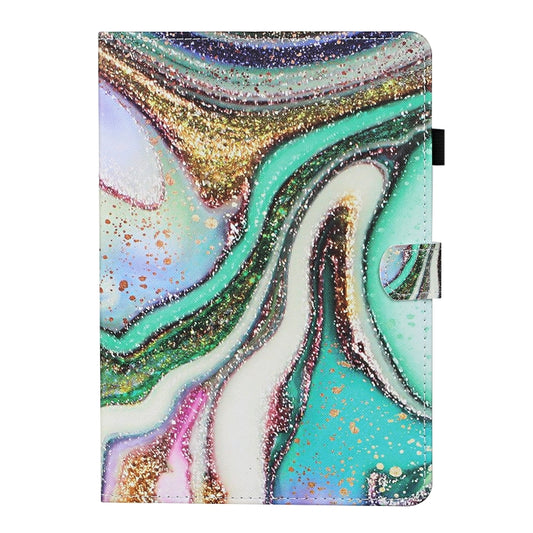 For Samsung Galaxy Tab A11 / A9 Coloured Drawing Stitching Smart Leather Tablet Case with Sleep / Wake-up Function(Colored Sand) by buy2fix