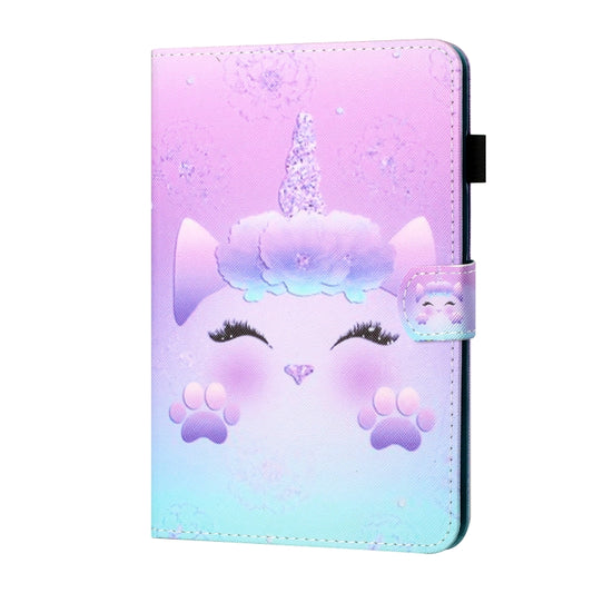 For Samsung Galaxy Tab A11+ / A9+ Coloured Drawing Stitching Flip PU Tablet Case with Sleep / Wake-up Function(Unicorn) by buy2fix