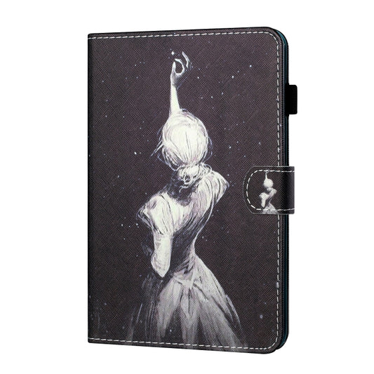 For Samsung Galaxy Tab A11+ / A9+ Coloured Drawing Stitching Flip PU Tablet Case with Sleep / Wake-up Function(Star Girl) by buy2fix
