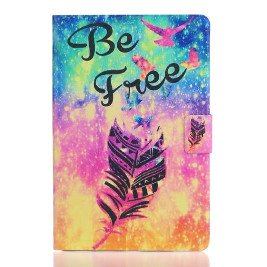 For Samsung Galaxy Tab A11+ / A9+ Voltage Coloured Drawing Smart PU Tablet Case with Sleep / Wake-up Function(Feather) by buy2fix